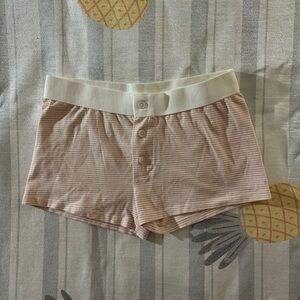 Brandy Melville Pink Striped Boyshorts